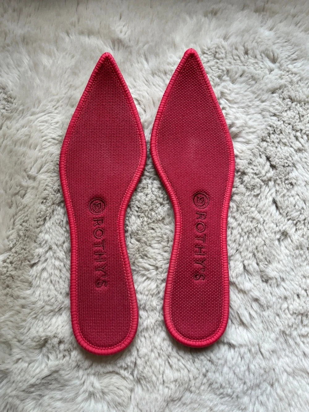 Rothys Cinnamon The Mary Jane Red Bow Point Flats Maroon Ribbon Tie Loafer 8 - Picture 14 of 14